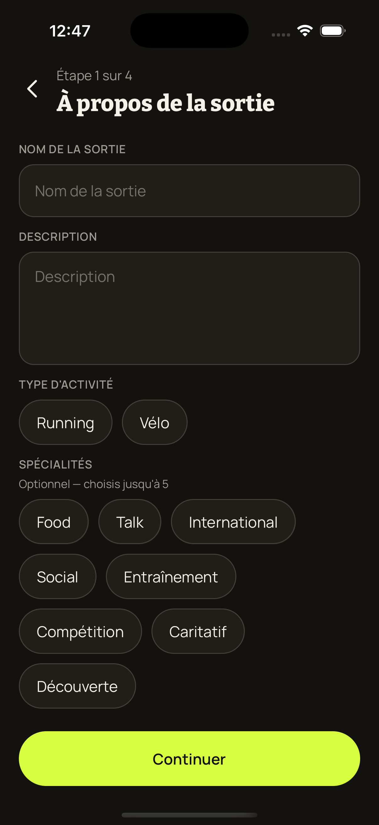 Création d'un évènement en quelques étapes dans l'application GOSO